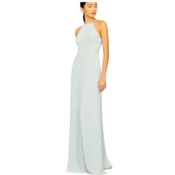 Amsale Emma Bridesmaid Prom Dress Mauve Size 12 - Picture 1 of 16